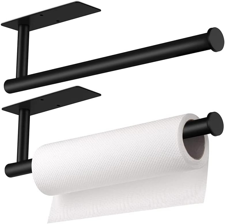 Држач за тоалетна хартија за лепило од судемота 304 не'рѓосувачки челик четкана златна хартиена крпа за пешкир, црна бања кујна