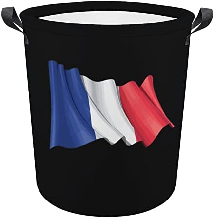 Француско Знаме Кошница За Перење Преклопливи Алишта Ја Попречуваат Кантата За Складирање Канти за Перење Со Рачки