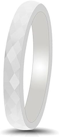 3мм 6мм 8мм црни/бели керамички прстени за мажи удобност се вклопуваат во венчавката венчаница венчаница за прстен со големина 4-12