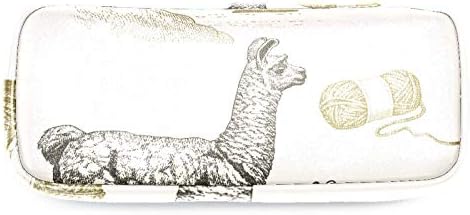 Скици на алпака кожен молив со молив, торба со пенкало со двојна торбичка за чување торби за канцелариски торби за училишна