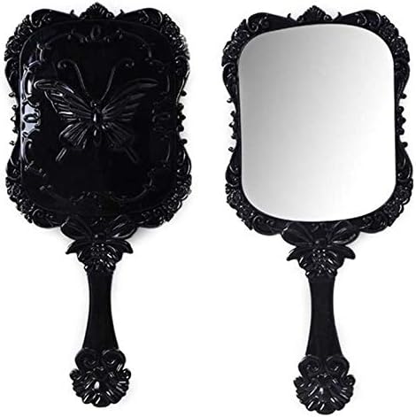FXLYMR Гроздобер рачно огледало рачно огледало огледало огледало на пеперутка, огледало за огледало за шминка, огледало за убавина, мини