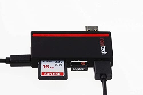 Navitech 2 во 1 лаптоп/таблет USB 3.0/2.0 Hub адаптер/микро USB влез со SD/Micro SD картички читач компатибилен со ASUS Vivobook S 14 OLED 14