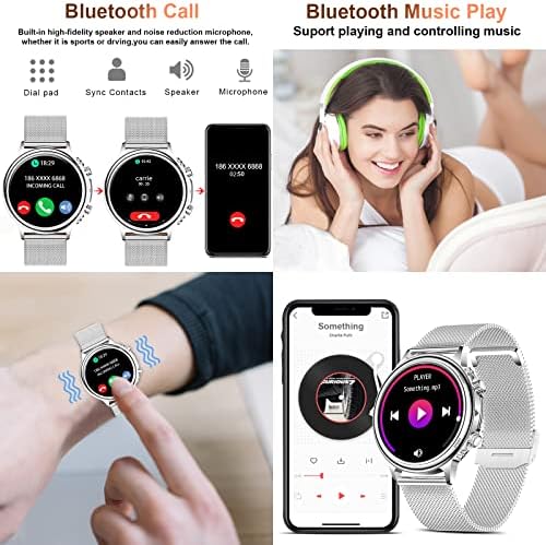 Gadixy Smart Часовници За Жени, Паметен Часовник За Телефони Со Android И iOS, Ip67 Водоотпорен Тракер За Активност Со Крвен