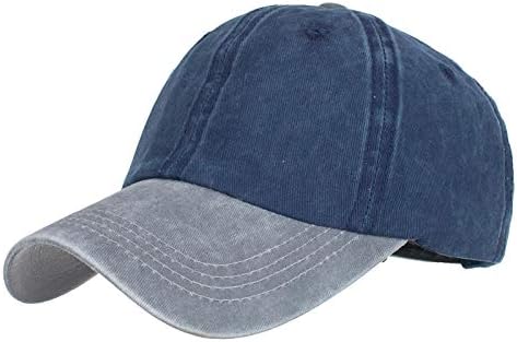 Моден гроздобер потресена измиена шминка капа тато капа бејзбол капа прилагодлива на отворено голф капа обична капа за мажи