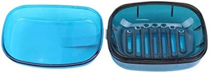Кутија за сапун за одвод на WSZJJ, покријте ја со про transparentирна сапун кутија, сапун за миење сапун за миење сапун сапун кутија