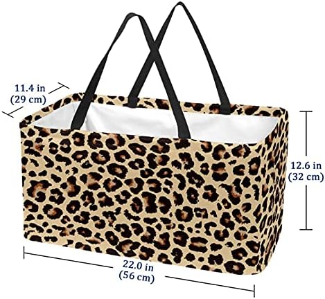 Кошар за еднократно шопинг Кошар за леопард Дизајн на преносен преклопен пикник намирници кеси за перење алишта за торба за торбичка за