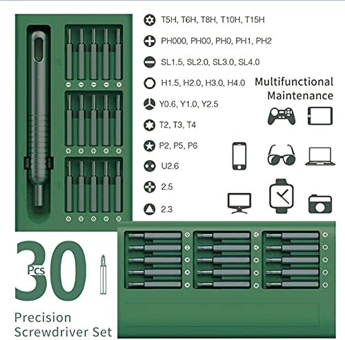 HIOD 31 во 1 мини зелен шрафцигер комплет прецизен магнетски шрафски возач Torx Hex Bits Телефон Поправка на шрафцигер рачни алатки