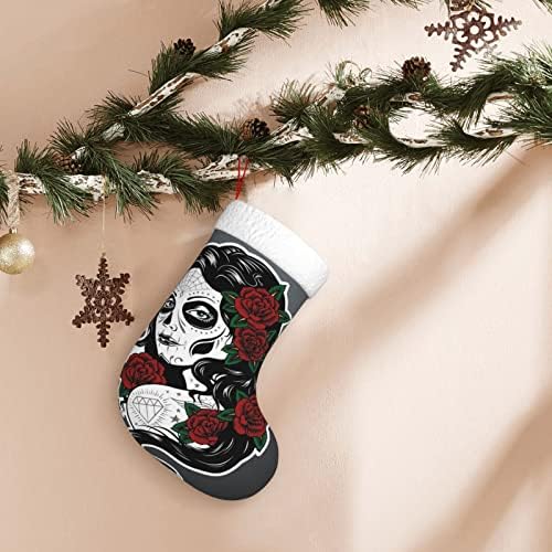 PSVOD Goth Girl Нова Година Божиќ Декоративни чорапи кои висат Божиќни чорапи