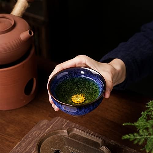 Cmengao Silver Lotus Jianzhan чај чаша, печка трансформација керамички чај кинески чај Кунгфу чаша порцелански мајстор чај чај 150