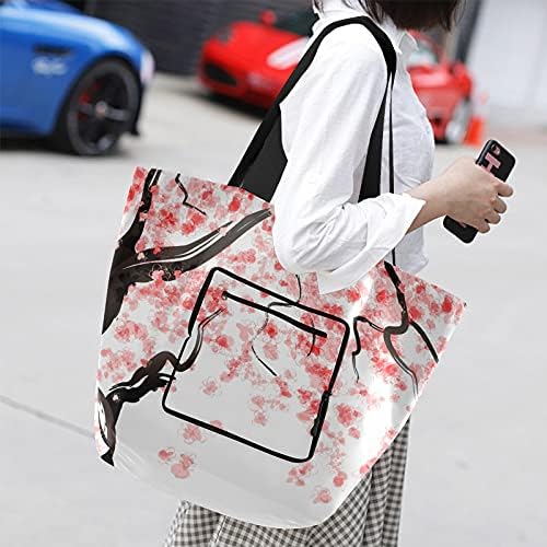 Јапонски цреша цвет од преклопување на рамената торба за еднократна употреба на намирници, тешка школа торба торба за купување