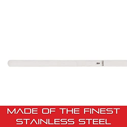 Залиха на дебелина од не'рѓосувачки челик од Starrett со заокружени краеви - идеален за столари и подобрување на домот - големина од лисја од