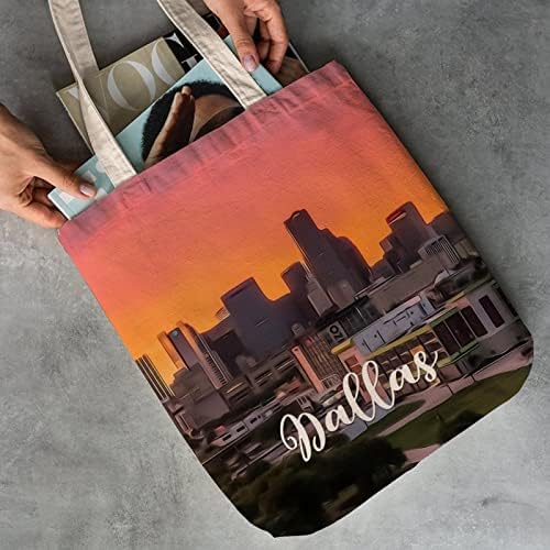 Далас платно торбички торбички за патувања платно за плажа летен торба за факултет подарок за најдобар пријател