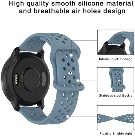 Geageaus 22mm ленти компатибилни со Samsung Galaxy Watch 46mm/Gear S3 Frontier Classic Bands, Smartwatch замена на меки силикони за дишење на спортови за зглобот за Garmin 745/935/945/Fenix ​​5/6/7 SmartWatch Men Women Women