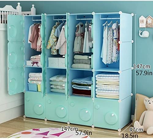 UNNS преносна гардероба гардероба преносна спална соба гардероба коцка шкафче модуларен кабинет со висечки преклопен гардероба стока за заклучување