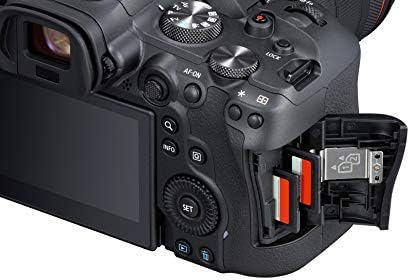 Canon Eos R6 Целосна Рамка Огледало Камера + RF24 - 105mm F4-7.1 Е STM Објектив Комплет, Црна