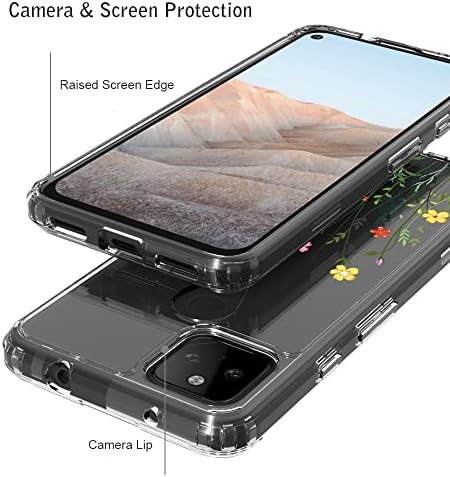 Ftonglogy Мобилен Телефон Случај ЗА Google Pixel 5A 5G, Тенок Воздушен Тампон Јасен Tpu Браник+ Компјутер Отпорен На Удари Жени