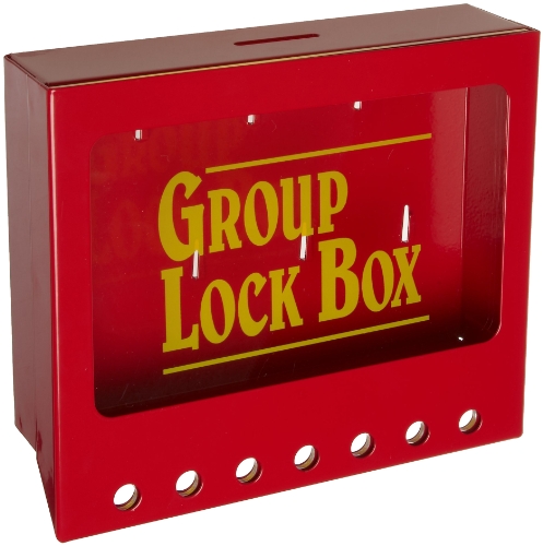Брејди-105715 boxидна кутија за заклучување на wallидови за заклучување/обележување, голема, 7 висина, 16 ширина, 2-1/4 длабочина