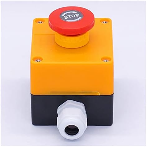 Nunomo 22mm 1 NC 1 Без црвена печурка за прицврстување на копчето за итно стопирање на копчето за прекин на копчето 10А 440V Стоп