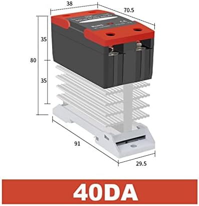 Цврста состојба на релето DIN Rail со радијатор SSR 25DA 40DA 60DA DC CONTROL AC ЕДИНЕСНА ФАЗА SSR DA 1PCS