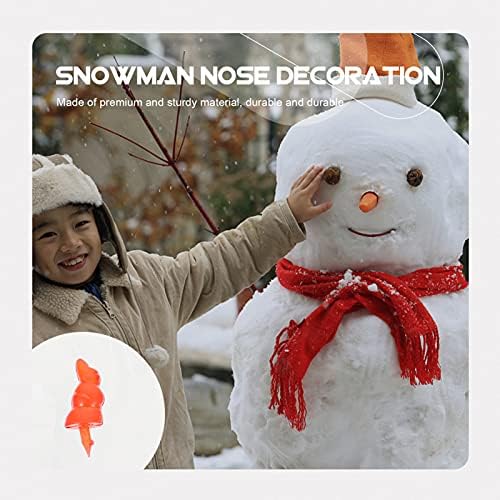 Sewacc 100 парчиња пластични долги додатоци за играчки за снег играчки снежен човек играчки занаетчиски занаети DIY носеви безбедносни