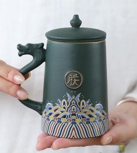 ПЕЈНАН 370мл Креативна Керамичка Чаша Одвојување Чај Вода Чаша За Пиење Кригла Кунг Фу Чај Церемонија