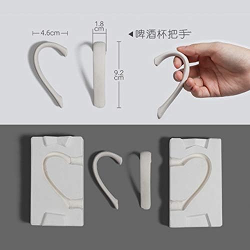 Welliestr 1 Поставете мини 3Д обработки за рачки за рачки за рачка со чаши од чај со керамички чај, рачка со калап за занаетчиска уметност, пад на мувла и калап за калапот