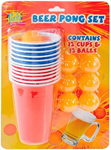 18 парчиња пиво понг сет за пиење игра забава чаши топки за пиење игра забавен подарок на колеџ