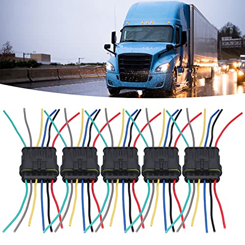 Конектор за жица, најлон и месинг гума запечатување на добра цврстина Електричен конектор 5 парчиња за камиони