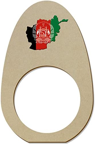 Азиеда 5 x 'Афганистан земја' дрвени салфетки/држачи