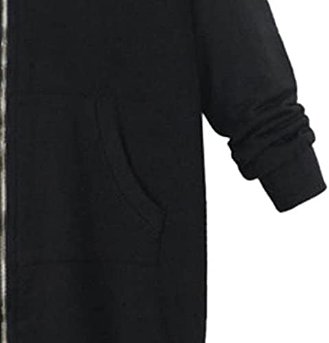 Whimeенски зимски палто Шерпа руно наречен Зукли со качулка со долга дуксерка со качулка, лабава палто со џебови со џебови