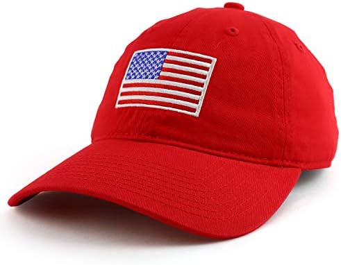 Брза доминација Американско знаме извезено измиено меко капаче за фитинг на памук