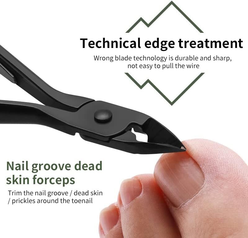 COOVS NAIL CLIPPERS Алатка за челик Професионален секач за нокти педикир за мртви ножици на кожата мултифункционални нокти за нокти за чешлање