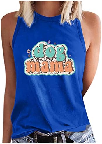 Lcepcy Бејзбол мајки кошула женска маица кошула сумамр без ракав врат буква печати обични врвови на врвови