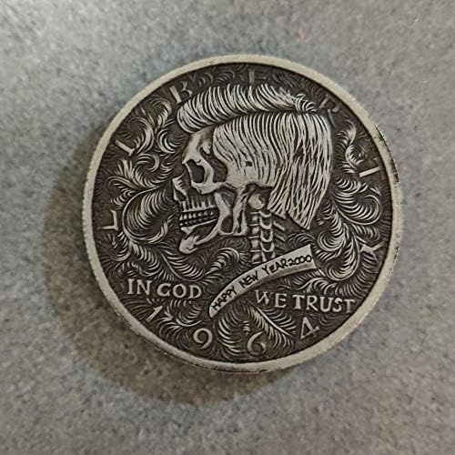 1964 Американски Скитник Старец Убавина Череп Криптовалута Реплика Комеморативна Монета Аматерски Колекционерски