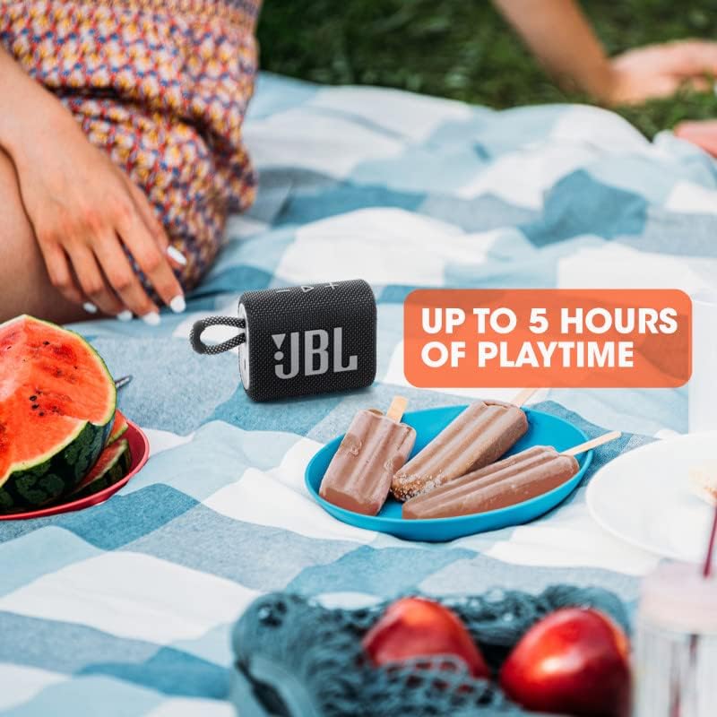 JBL GO 3: Преносен звучник со Bluetooth, вградена батерија, водоотпорна и изоларна функција - зелена