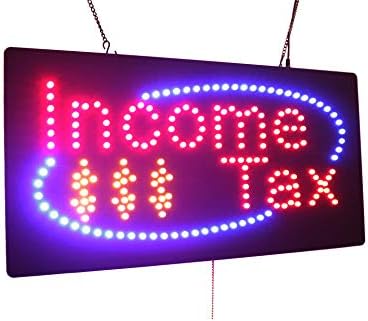Знак за данок на доход, знаци за вртење, LED Neon Open, продавница, прозорец, продавница, бизнис, дисплеј, подарок за големо отворање