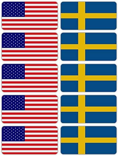 3М рефлексивни Шведска и налепници на знамето на САД | Разновидни безбедносни решенија | Тврди капи, лаптопи, велосипеди, кутии со алатки