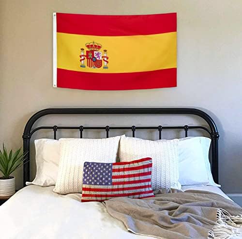 Данф Шпанија знаме 3ftx5ft Шпанија Национални знамиња полиестер со месинг гром 3х5 мембрано знаме