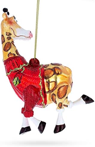 Стилски божиќен украс за стакло од жирафа