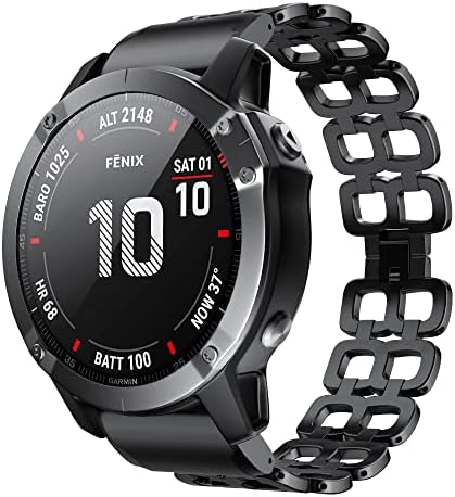 EIDKGD 26mm Часовник За Брзо Ослободување За Garmin Fenix 7X 6X Феникс 3 3HR Нерѓосувачки Челик Бенд Феникс 5X 5X ПЛУС Часовник Нараквица