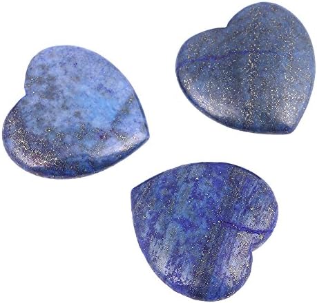 Bingcute lapis lazuli Heart Love Reged Palm Carry Stone 40мм за лекување на енергија од чакра, реики, медитација, масажа и декорација