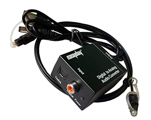 Лесниот Дигитален Оптички Коакс До Аналоген Адаптер ЗА Аудио Конвертор RCA Со Оптички Аудио Кабел