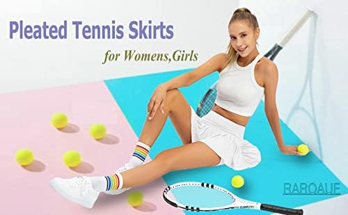 Raroauf жени тениски здолниште со здолништа со голф со џебови за вежбање спортски атлетски скерт мини мини