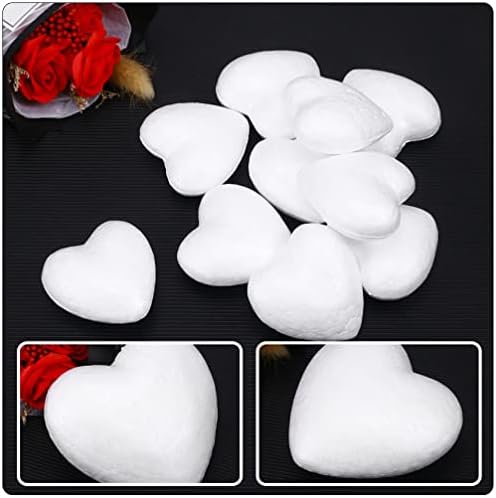 Didiseaon стил занает 20 парчиња мини занаетчиска пена срце бела пена топки срцев облик на срце