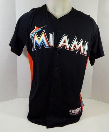 2012-13 Мајами Марлинс Делароса 68 игра користена црна дрес Св БП 44 DP18379 - Игра користена МЛБ дресови
