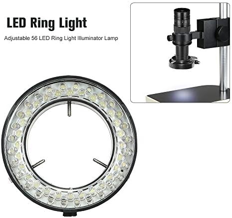 Фестивален микроскопски прстен за микроскоп, прилагодлив 56 LED светло осветлување на LED прстенот за лушпа за камера за стерео