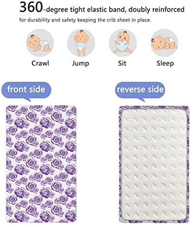 Тематски тематски листови за креветчиња, стандарден душек за креветчиња опремени меки и дишечки постелнини-столбови за момчиња
