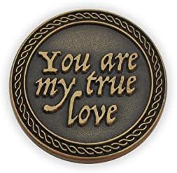 Романтична Љубов Израз Антички Позлатени Џеб Монета За Датум Ноќ, вие сте Мојата Вистинска Љубов, &засилувач; Најдоброто Нешто Што