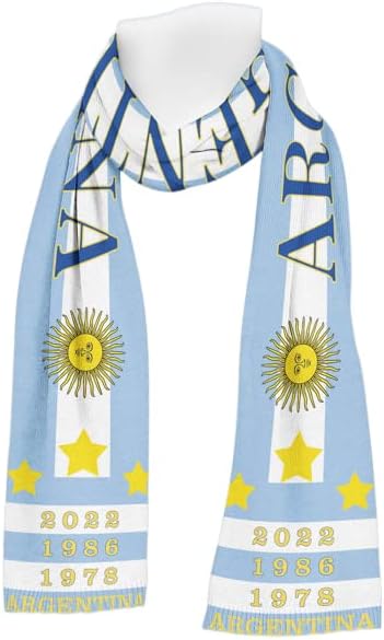 Аргентина Светски Шампион Три Ѕвезди Фудбал Фудбал Топла Зима Руно Вратот Шамија Поддржувач Фан Подарок