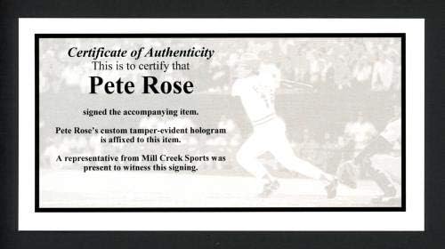 Пит Роуз автограмираше црни суровини лилјаци Синсинати „Хит Кинг“ ПР холо акции 177048 - Автограмски лилјаци на МЛБ